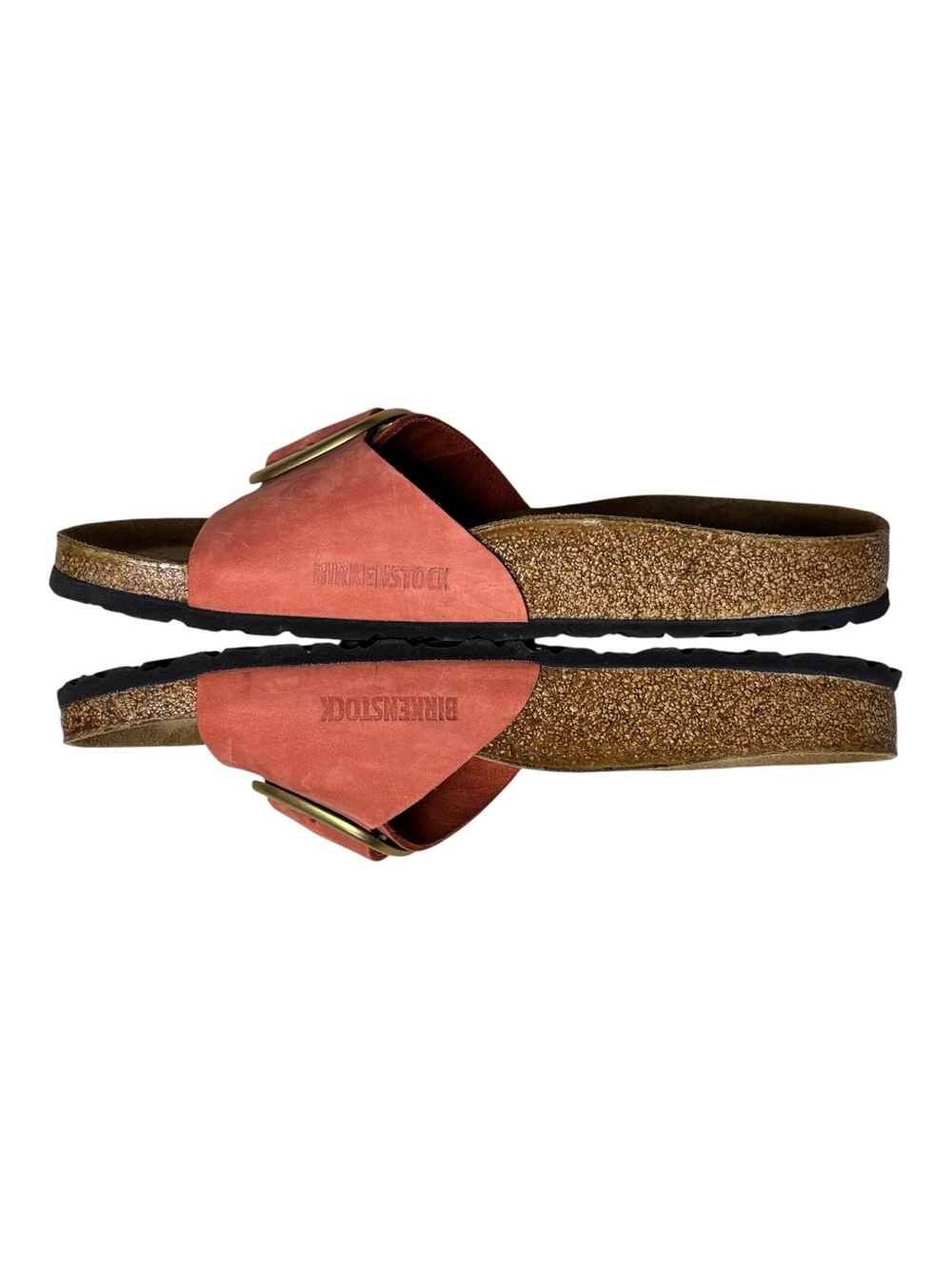 Birkenstock Madrid Big Buckle Mars Red Nubuck Leather Size 39 EU or 8-8.5 US - Picture 4 of 10